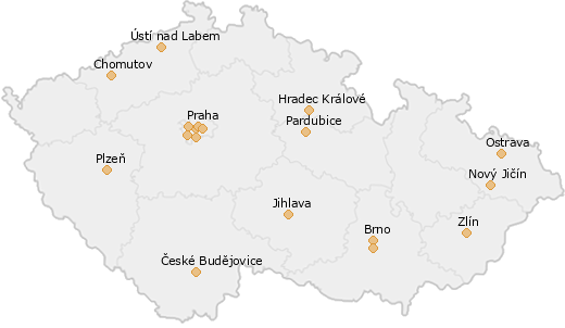 Map with institutions overview